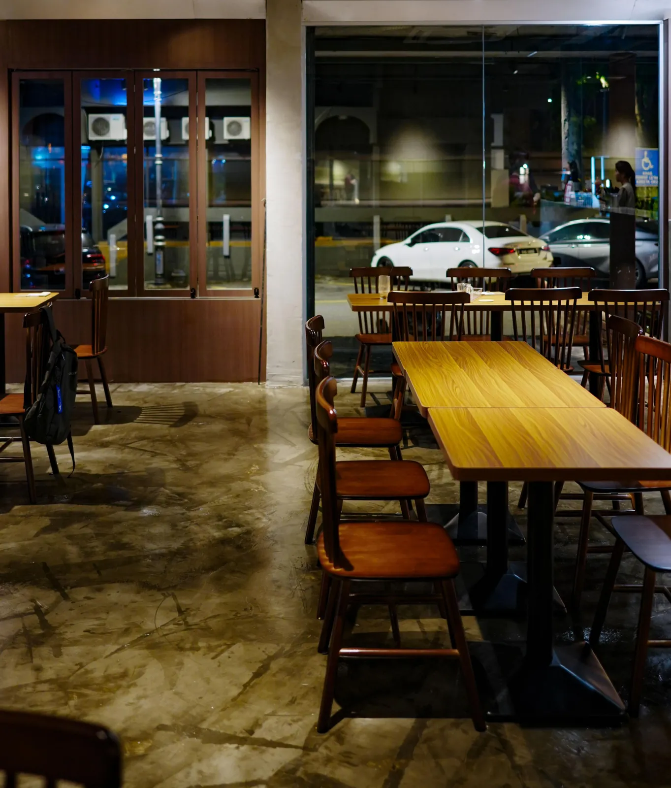 Rustic cafe interior details at DULU-DULU KL